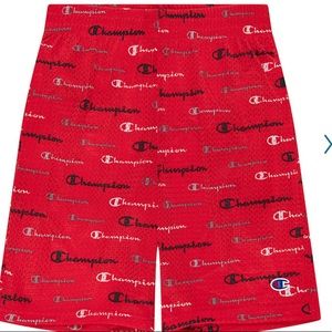 Boys Champion Script Mesh Shorts NWT